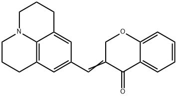 2,3-Dihydro-3-[[(2,3,6,7-tetrahydro-1H,5H-benzo[ij]quinolizin)-9-yl]methylene]-4H-1-benzopyran-4-one Struktur