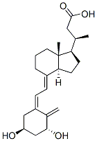 1,3-dihydroxy-(1a,3b,5Z,7E)- 24-nor-9,10-secochola-5,7,10(19)-trien-23-oic acid Struktur