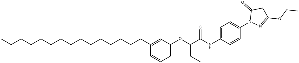 3-Ethoxy-1-[4-[2-(3-pentadecylphenoxy)butanoylamino]phenyl]-2-pyrazolin-5-one Struktur