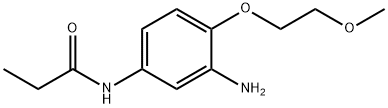 N-[3-amino-4-(2-methoxyethoxy)phenyl]propionamide Struktur