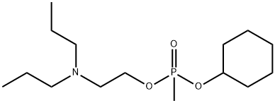 Methylphosphonic acid cyclohexyl 2-(dipropylamino)ethyl ester Struktur