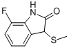 7-FLUORO-3-(METHYLTHIO)INDOLIN-2-ONE Struktur