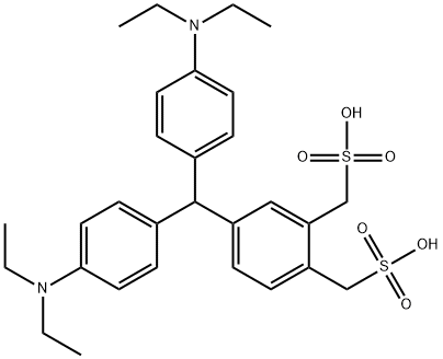 4-(bis(4-(diethylamino)phenyl)methyl)benzene-1,2-dimethanesulfonic acid Struktur