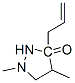 3-Pyrazolidinone,  1,4-dimethyl-3-(2-propenyl)-  (9CI) Struktur