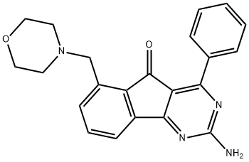 2-aMino-6-(MorpholinoMethyl)-4-phenyl-5H-indeno[1,2-d]pyriMidin-5-one Struktur