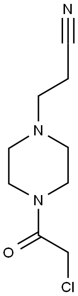 3-[4-(2-CHLORO-ACETYL)-PIPERAZIN-1-YL]-PROPIONITRILE Struktur