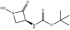 (S)-3-(N-Boc-amino)-1-hydroxy-2-azetidinone Struktur