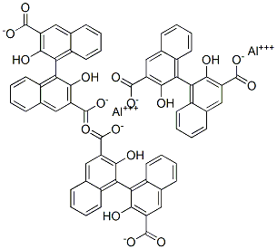 aluminium 2,2'-dihydroxy[1,1'-binaphthalene]-3,3'-dicarboxylate Struktur