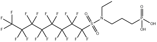 3-(ethyl-(1,1,2,2,3,3,4,4,5,5,6,6,7,7,8,8,8-heptadecafluorooctylsulfonyl)amino)propylphosphonic acid Struktur