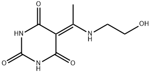 2,4,6(1H,3H,5H)-Pyrimidinetrione, 5-[1-[(2-hydroxyethyl)amino]ethylidene]- (9CI) Struktur