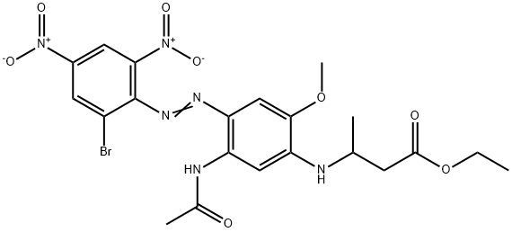 ethyl 3-[[5-(acetylamino)-4-[(2-bromo-4,6-dinitrophenyl)azo]-2-methoxyphenyl]amino]butyrate Struktur