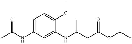 ethyl 3-[[5-(acetylamino)-2-methoxyphenyl]amino]butyrate Struktur