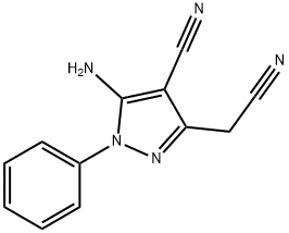 5-AMINO-4-CYANO-3-CYANOMETHYL-1-PHENYLPYRAZOLE Struktur