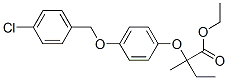 ethyl 2-[4-[(4-chlorophenyl)methoxy]phenoxy]-2-methyl-butanoate Struktur