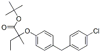 tert-butyl 2-[4-[(4-chlorophenyl)methyl]phenoxy]-2-methyl-butanoate Struktur