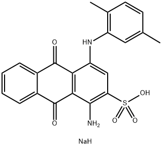 1-Amino-4-[(2,5-dimethylphenyl)amino]-9,10-dihydro-9,10-dioxo-2-anthracenesulfonic acid sodium salt Struktur