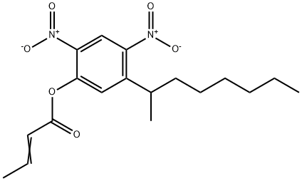 5-(1-methylheptyl)-2,4-dinitrophenyl 2-butenoate Struktur