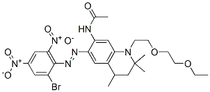 N-[[6-[(2-Bromo-4,6-dinitrophenyl)azo]-1-[2-(2-ethoxyethoxy)ethyl]-1,2,3,4-tetrahydro-2,2,4-trimethylquinolin]-7-yl]acetamide Struktur