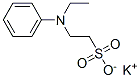 2-[Ethyl(phenyl)amino]ethanesulfonic acid potassium salt Struktur