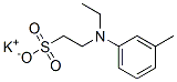 2-[Ethyl(3-methylphenyl)amino]ethanesulfonic acid potassium salt Struktur