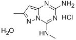 N(sup 4),7-Dimethylpyrazolo(1,5-a)-1,3,5-triazine-2,4-diamine, hydroch loride hydrate (2:2:1) Struktur