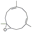 1,5,9-Trimethyl-13-oxabicyclo[10.1.0]trideca-4,8-diene Struktur