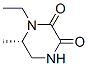 2,3-Piperazinedione,1-ethyl-6-methyl-,(6S)-(9CI) Struktur