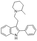 3-(2-(2-Methyl-1-piperidinyl)ethyl)-2-phenyl-1H-indole Struktur