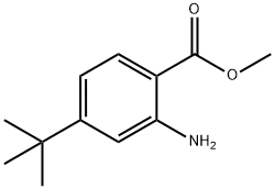 Benzoic acid, 2-amino-4-(1,1-dimethylethyl)-, methyl ester (9CI) Struktur