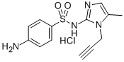 Benzenesulfonamide, 4-amino-N-(5-methyl-1-(2-propynyl)-1H-imidazol-2-y l)-, hydrochloride Struktur