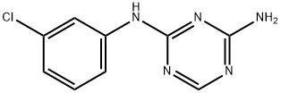 N-(3-Chlorophenyl)-1,3,5-triazine-2,4-diamine Struktur