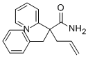 alpha-Allyl-alpha-benzyl-2-pyridineacetamide Struktur