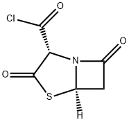 4-Thia-1-azabicyclo[3.2.0]heptane-2-carbonyl chloride, 3,7-dioxo-, (2R-cis)- (9CI) Struktur