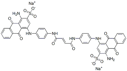 disodium 4,4'-[(1,4-dioxo-2-butene-1,4-diyl)bis(imino-4,1-phenyleneimino)]bis[1-amino-9,10-dihydro-9,10-dioxoanthracene-2-sulphonate] Struktur