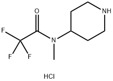 2,2,2-TRIFLUORO-N-METHYL-N-4-PIPERIDINYL-ACETAMIDE MONOHYDROCHLORIDE Struktur