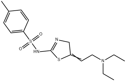 N-(5-(2-(Diethylamino)ethylidene)-4,5-dihydro-2-thiazolyl)-4-methylben zenesulfonamide Struktur