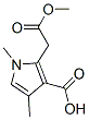 methyl 3-carboxy-1,4-dimethyl-1H-pyrrole-2-acetate Struktur