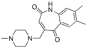 2,5-Dihydro-7,8-dimethyl-4-[(4-methylpiperazino)methyl]-2,5-dioxo-1H-1-benzazepine Struktur