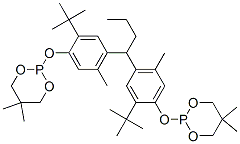 2,2'-[butylidenebis[[2-(tert-butyl)-5-methyl-p-phenylene]oxy]]bis[5,5-dimethyl-1,3,2-dioxaphosphorinane] Struktur