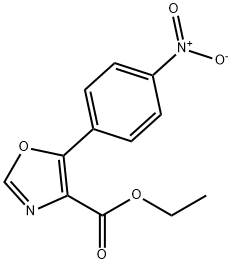 5-(4-NITRO-PHENYL)-OXAZOLE-4-CARBOXYLIC ACID ETHYL ESTER
 Struktur