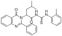 1-(4-Methyl-2-(4-oxo-2-phenyl-3,4-dihydro-3-quinazolinyl)valeryl)-3-(o -tolyl)-2-thiourea Struktur