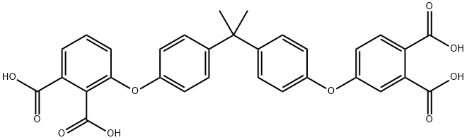 3-[4-[1-[4-(3,4-Dicarboxyphenoxy)phenyl]-1-methylethyl]phenoxy]-1,2-benzenedicarboxylic acid Struktur