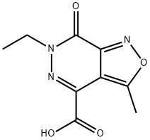 Isoxazolo[3,4-d]pyridazine-4-carboxylic acid, 6-ethyl-6,7-dihydro-3-methyl-7-oxo- (9CI) Struktur