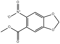 6-Nitro-1,3-benzodioxole-5-carboxylic acid methyl ester Struktur