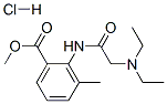 methyl 2-[[(diethylamino)acetyl]amino]-3-methylbenzoate monohydrochloride Struktur