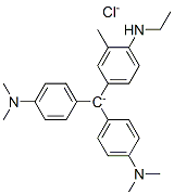 Methylium, bis[4-(dimethylamino)phenyl] [4-(ethylamino)-3-methylphenyl]-, chloride Struktur