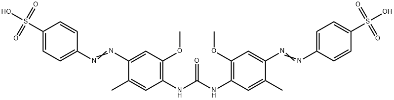 4,4'-[Carbonylbis[imino(2-methyl-5-methoxy-4,1-phenylene)azo]]bisbenzenesulfonic acid Struktur