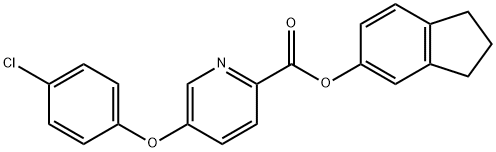 Picolinic acid, 5-(p-chlorophenoxy)-, 5-indanyl ester Struktur