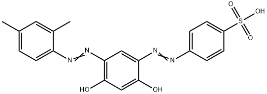 4-[[5-[(2,4-Dimethylphenyl)azo]-2,4-dihydroxyphenyl]azo]benzenesulfonic acid Struktur