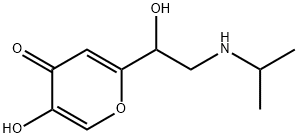 4H-Pyran-4-one, 5-hydroxy-2-[1-hydroxy-2-[(1-methylethyl)amino]ethyl]- (9CI) Struktur